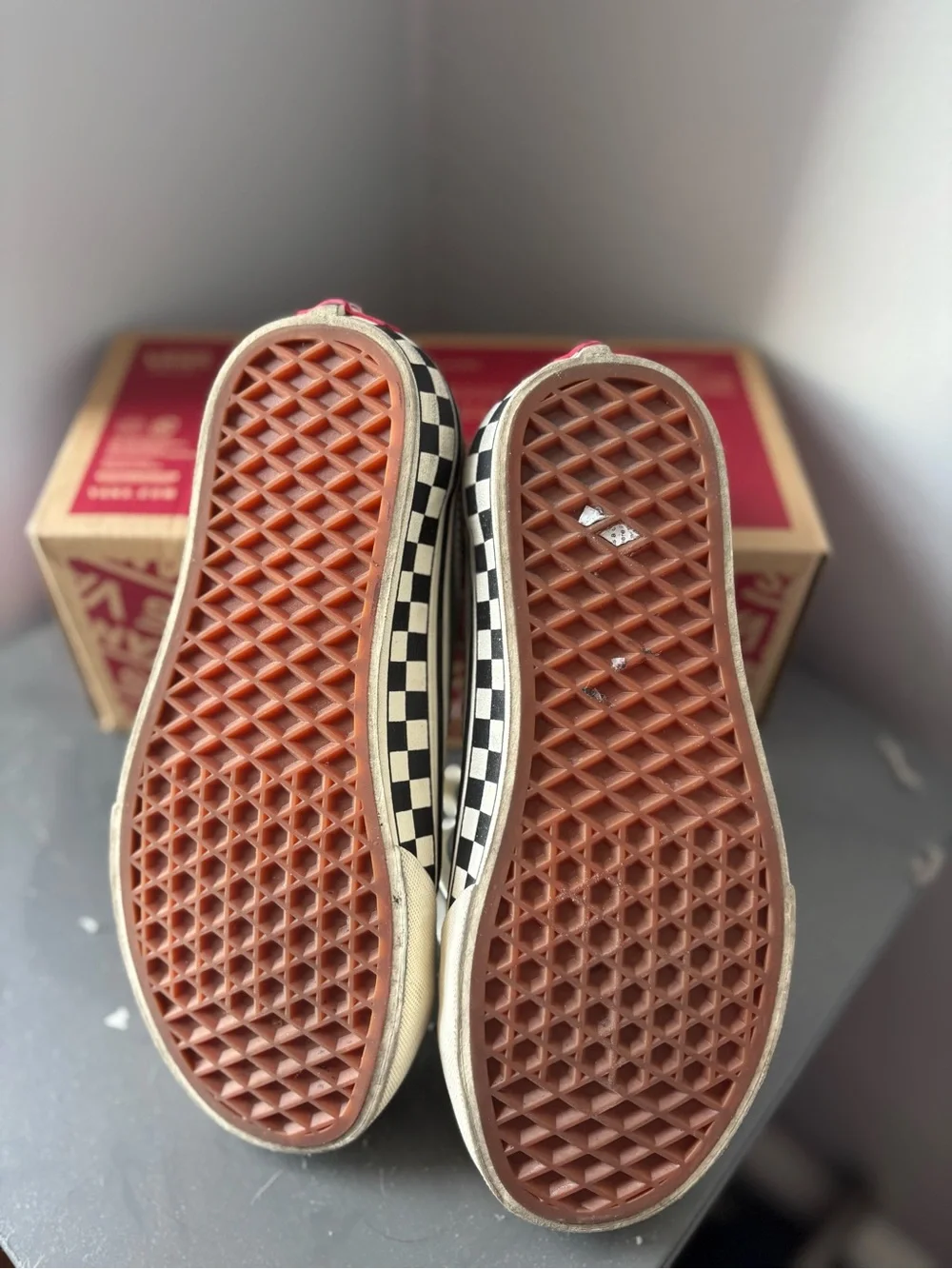 Vans Green Canvas Old Skool Sneakers with White Stripe and Checkerboard Midsole
